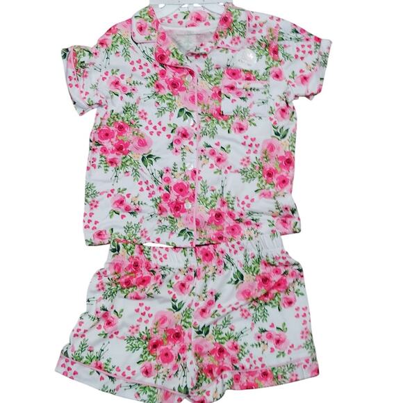 Tahari Girl’s 2-Piece Pajama Set w/ Hair Scrunchie – Size 10/12 – Bright White - Picture 1 of 6